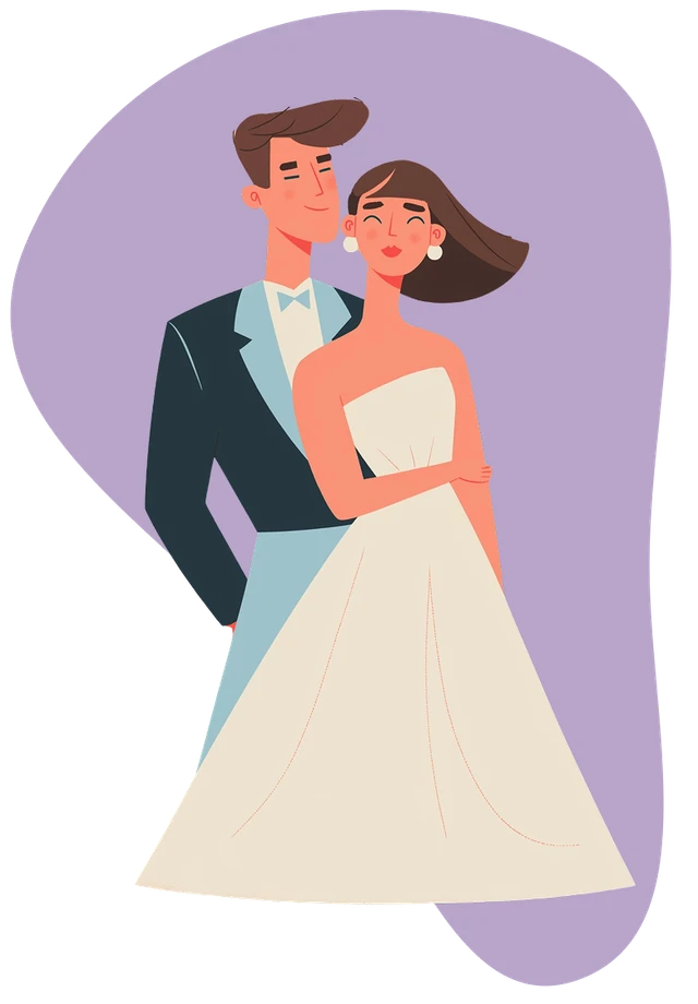 Wedding couple illustration